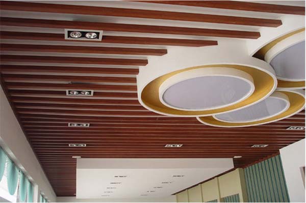 Wood Plastic Composite ฝ้าเพดานที่ทำมาจากวัสดุไม้เทียมพลาสติกคอมโพสิต