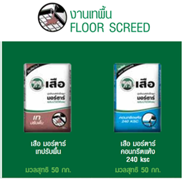 floor mortar ปูนเทพื้นสำเร็จรูป